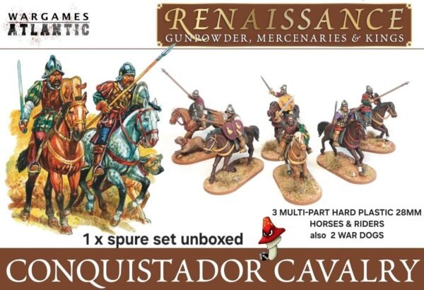 Wargames Atlantic Conquistador Cavalry 3 Models (Renaissance) 3 X Sprues 28mm