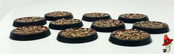 10 × 32mm Recessed Skull Fields Round Resin Bases. Chaos undead khorne - Image 3