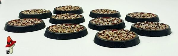 10 × 32mm Recessed Skull Fields Round Resin Bases. Chaos undead khorne - Image 4