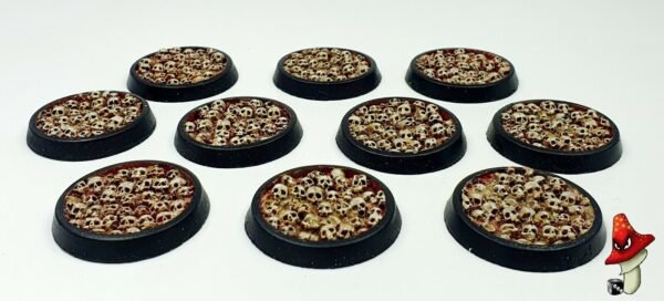 10 × 32mm Recessed Skull Fields Round Resin Bases. Chaos undead khorne - Image 5