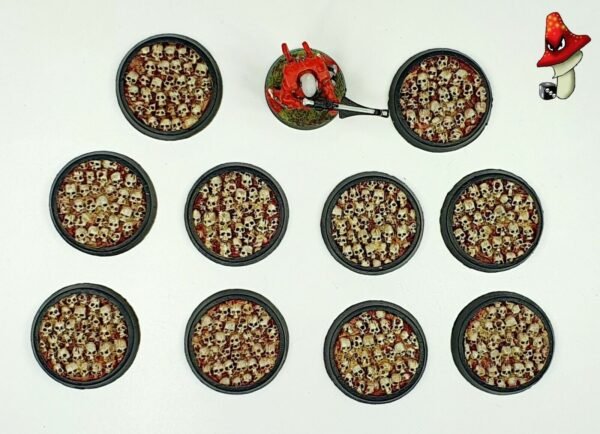 10 × 32mm Recessed Skull Fields Round Resin Bases. Chaos undead khorne - Image 6