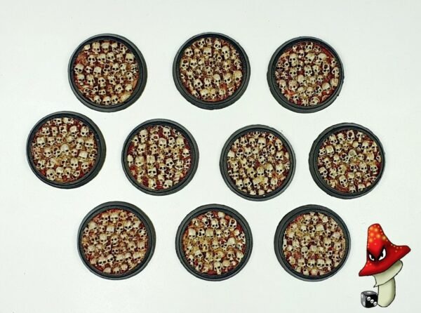 10 × 32mm Recessed Skull Fields Round Resin Bases. Chaos undead khorne - Image 7