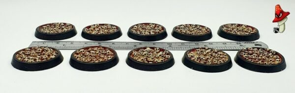 10 × 32mm Recessed Skull Fields Round Resin Bases. Chaos undead khorne - Image 9