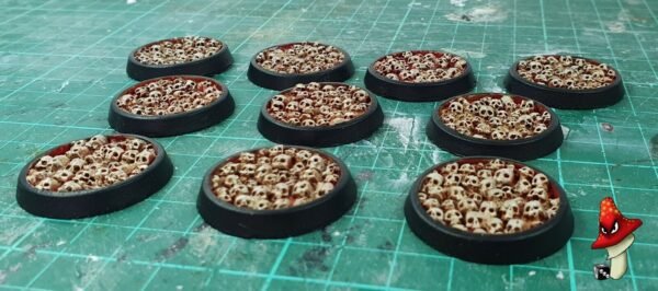 10 × 32mm Recessed Skull Fields Round Resin Bases. Chaos undead khorne - Image 11