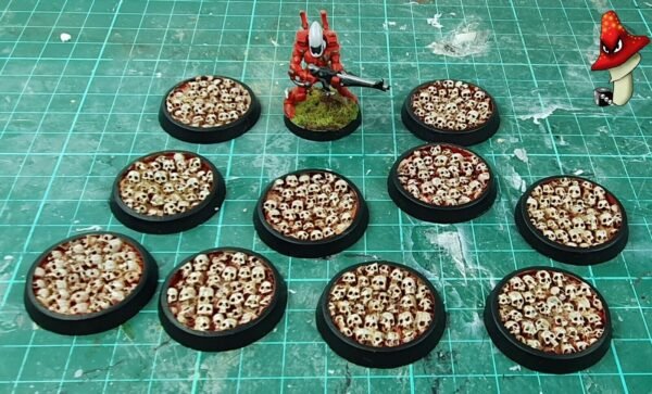 10 × 32mm Recessed Skull Fields Round Resin Bases. Chaos undead khorne - Image 12