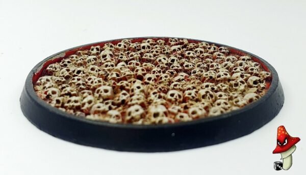 1 × 60mm Recessed Skull Fields Round Resin Base. Chaos undead khorne 40k - Image 10