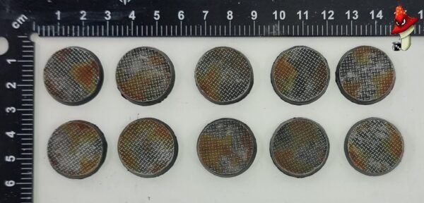 10 X 25mm Metal flooring Round Resin Bases 40k wargames industrial Warhammer - Image 2