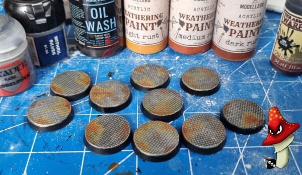 10 X 25mm Metal flooring Round Resin Bases 40k wargames industrial Warhammer - Image 4