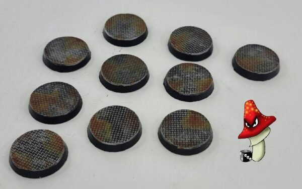 10 X 25mm Metal flooring Round Resin Bases 40k wargames industrial Warhammer - Image 6