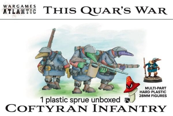 Quar Coftyran Infantry Wargames Atlantic 28mm 1/56 1 X Plastic Sprue unboxed