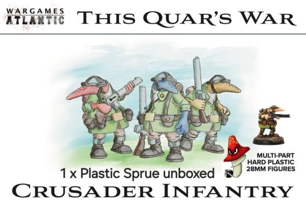 Quar Crusader Infantry Wargames Atlantic 28mm 1/56 1 X Plastic Sprue unboxed