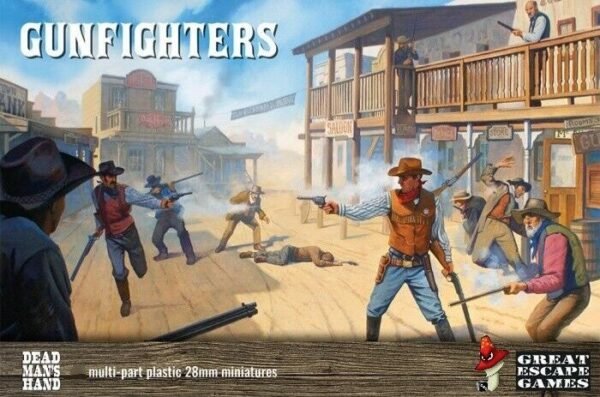 Western Gunfighters 28mm 1/56 scale 1 sprue unboxed Great Escape Games , Cowboys