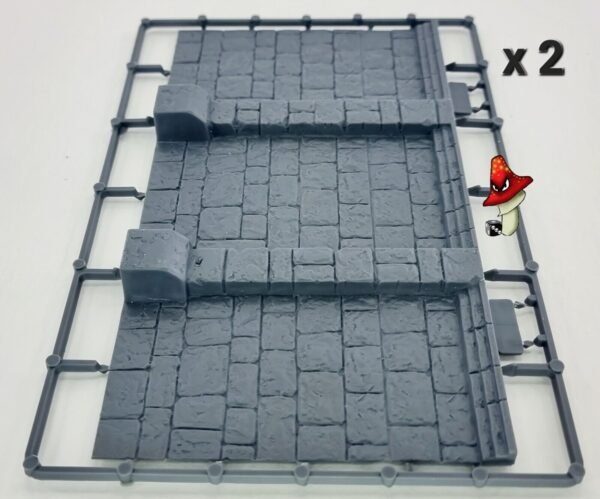 Renedra Castle Wall Sections 28mm 1/56 Scale Plastic wargames scenery - Image 10