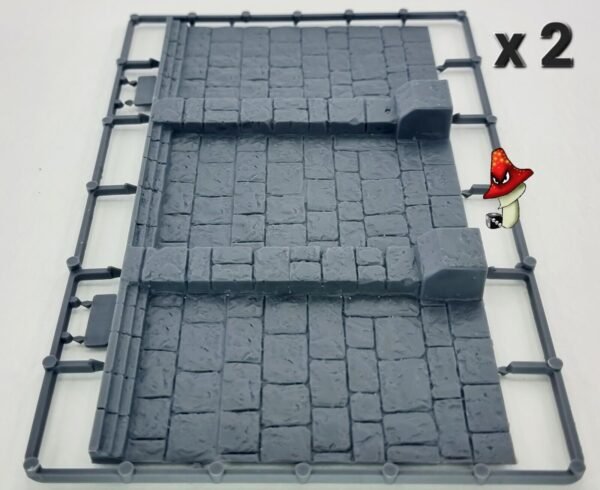 Renedra Castle Wall Sections 28mm 1/56 Scale Plastic wargames scenery - Image 12