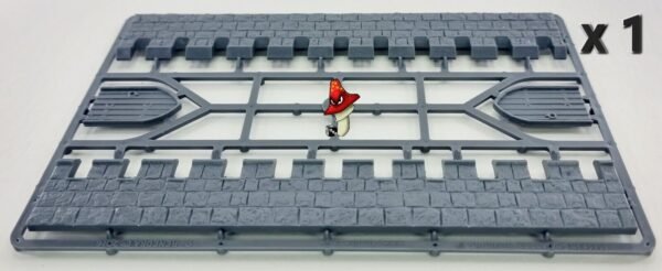 Renedra Castle Wall Sections 28mm 1/56 Scale Plastic wargames scenery - Image 16