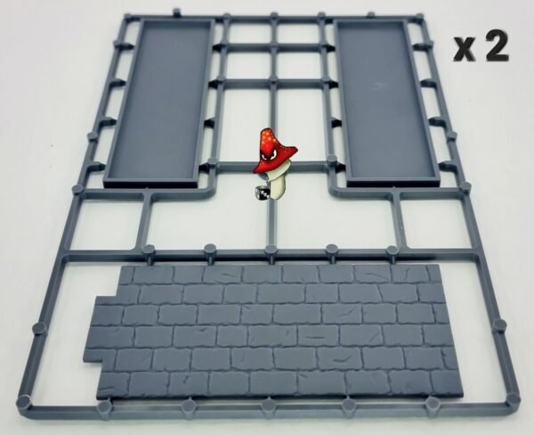 Renedra Castle Wall Sections 28mm 1/56 Scale Plastic wargames scenery - Image 20