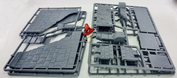 Renedra Breached Castle Wall Sections 28mm 1/56 Scale Plastic wargames scenery - Image 2