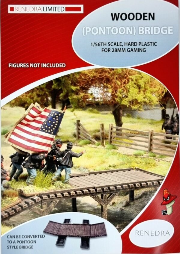 Wooden Pontoon Bridge Renedra plastic 28mm scale wargames scenery terrain RNPON1