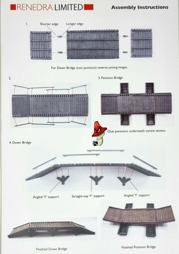 Wooden Pontoon Bridge Renedra plastic 28mm scale wargames scenery terrain RNPON1 - Image 2