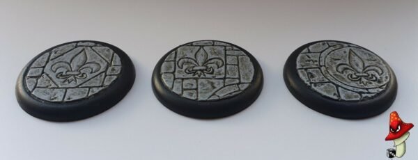 3 x 50mm Fleurdelis Flagstone DS Round Resin Bases, sisters battle, sororitas, - Image 10