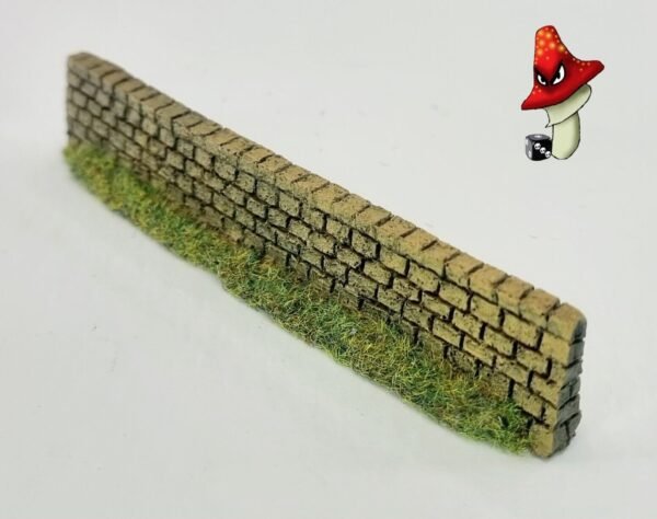 1 x 134mm Light Red Brick Garden Walling  Resin 1/72 00 Gauge Javis PW3LTRED