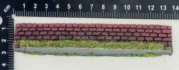 1 x 134mm Dark Red Brick Garden Walling Cast Resin 1/72 00 Gauge Javis PW3DKRED - Image 2