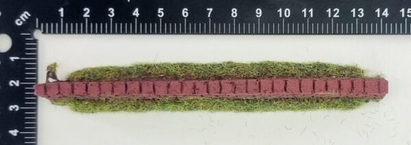 1 x 134mm Dark Red Brick Garden Walling Cast Resin 1/72 00 Gauge Javis PW3DKRED - Image 3