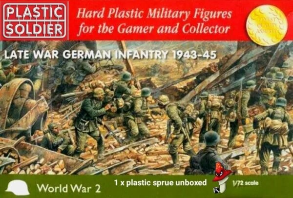 1/72 WWII Late War German Infantry 1943-45 Plastic Soldier Company 1 x Sprue