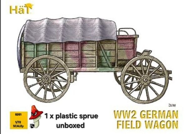 HAT Industrie 8261 1:72 WWII German Field Transport Wagon 1 x Sprue unboxed