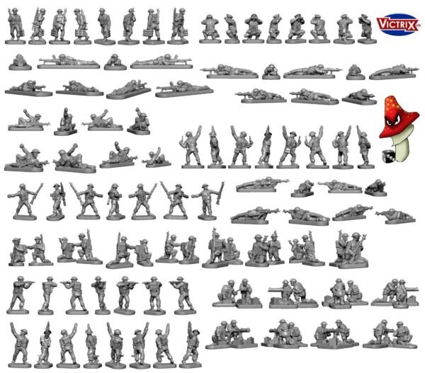 Victrix British Infantry & Heavy Weapons 12mm 1:144 scale WWII VG12014 184 Figs - Image 2