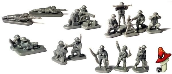 Victrix British Infantry & Heavy Weapons 12mm 1:144 scale WWII 2 x sprues loose - Image 4