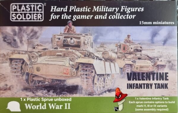 Plastic Soldier Company 15mm British Valentine Tank  1 x Sprue Unboxed WWII