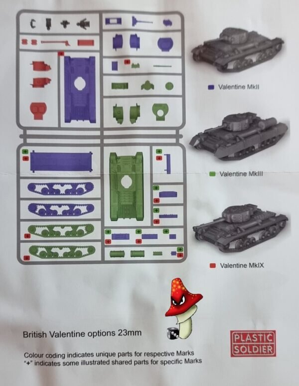 Plastic Soldier Company 15mm British Valentine Tank  1 x Sprue Unboxed WWII - Image 4