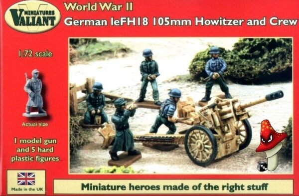 VALIANT MINIATURES VM007 WWII German IeFH18 105 mm Howitzer and Crew  1/72