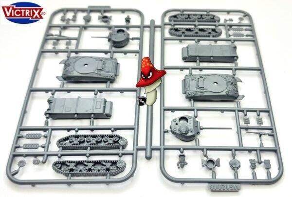 Victrix 2 x M4A1 Shermans 12mm 1:144 scale WWII Tanks VG12018 1 X Sprue Unboxed - Image 5