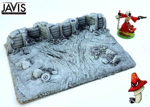 Double Gun Barricades  Javis BZDGUN Wargames Scenery Terrain 28mm Scale