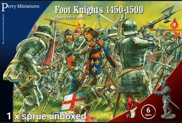 Perry Miniatures Foot Knights 1450-1500 1 x plastic sprue 28mm figures unboxed