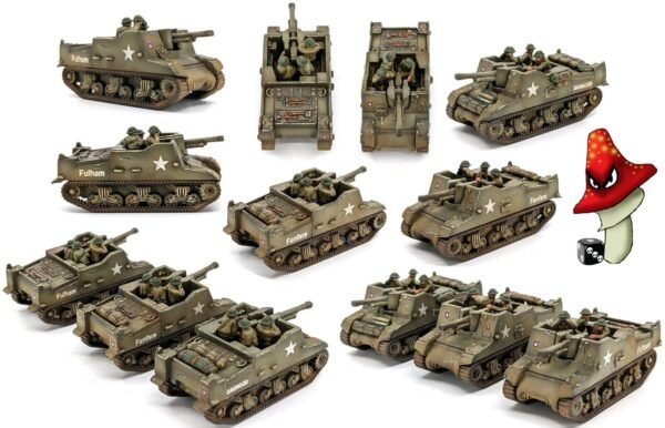 Victrix 6 x Sexton 25pdr 12mm 1:144 scale WWII Tank VG12016 Sprues & Tranfers - Image 6