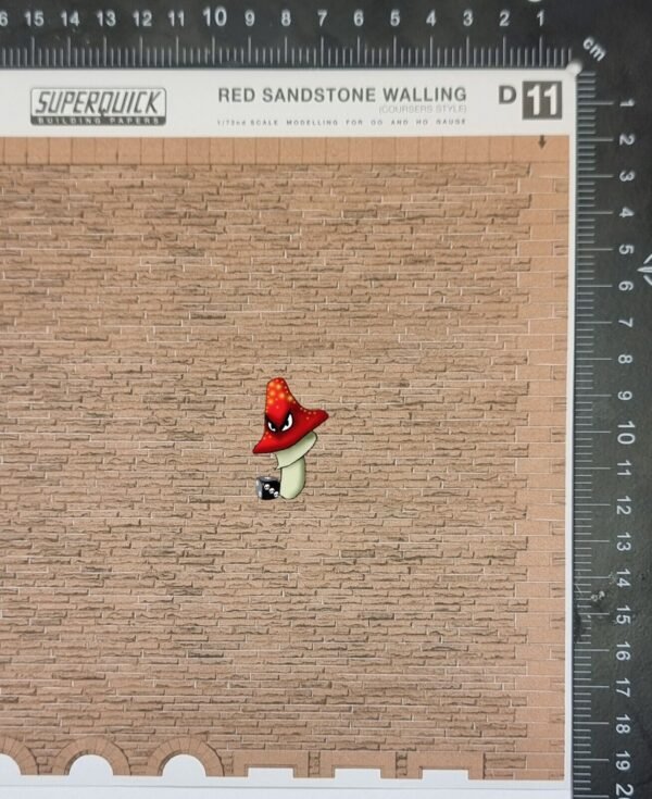 Superquick D11 Red Sandstone (Coursers) Building Papers OO Gauge 1/72 6 X Sheet