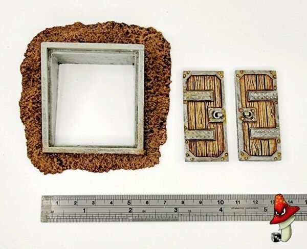 Underground Access wooden Doors 28mm scale Wargames 40k Scenery Dungeon - Image 5