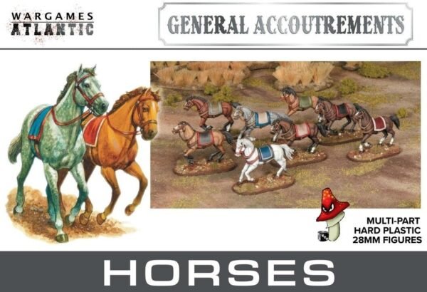 Horses Wargames Atlantic General Accounterments 1 x sprue unboxed 28mm 1/56