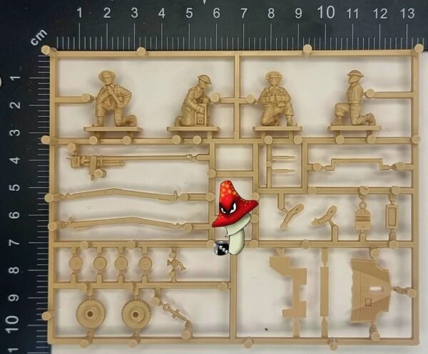 VALIANT MINIATURES WWII British 6 pounder Anti-Tank Gun and Crew 1/72 1 x Sprue - Image 3