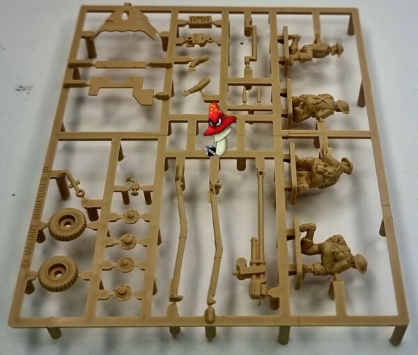 VALIANT MINIATURES WWII British 6 pounder Anti-Tank Gun and Crew 1/72 1 x Sprue - Image 6