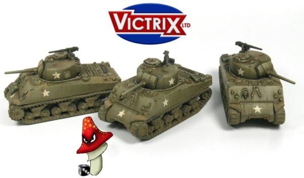 Victrix 6 x Sherman M4A3 75mm 12mm 1:144 scale WWII  VG12002 Sprues & Tranfers - Image 5