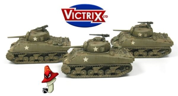 Victrix 6 x Sherman M4A3 75mm 12mm 1:144 scale WWII  VG12002 Sprues & Tranfers - Image 15