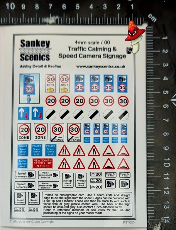 Sankey Scenics RTS/SC4 OO Gauge Traffic Calming & Speed Camera Signage