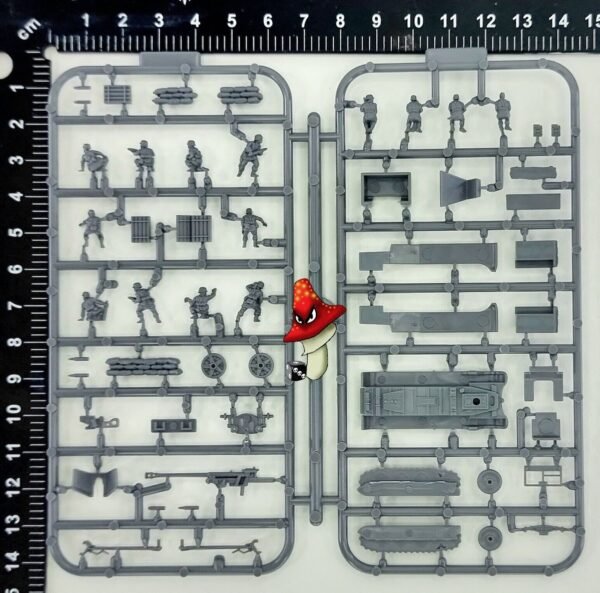 Victrix German Pak 40 + Sd.Kfz.11  12mm 1:144 scale WWII 1 x sprue Set Loose - Image 3