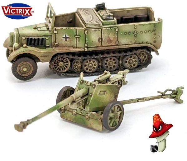 Victrix German Pak 40 + Sd.Kfz.11  12mm 1:144 scale WWII 1 x sprue Set Loose - Image 5