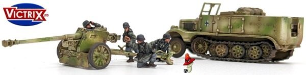 4 x Pak 40 + Sd.Kfz.11 12mm 1:144 scale WWII Tank VG12026 Sprues & Tranfers - Image 16