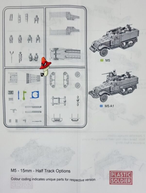 Plastic Soldier Company Allied M5 Halftrack 15mm 1 X Sprue Unboxed WWII - Image 4